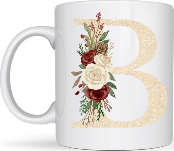 Mug Lettre et Fleurs – Image 3