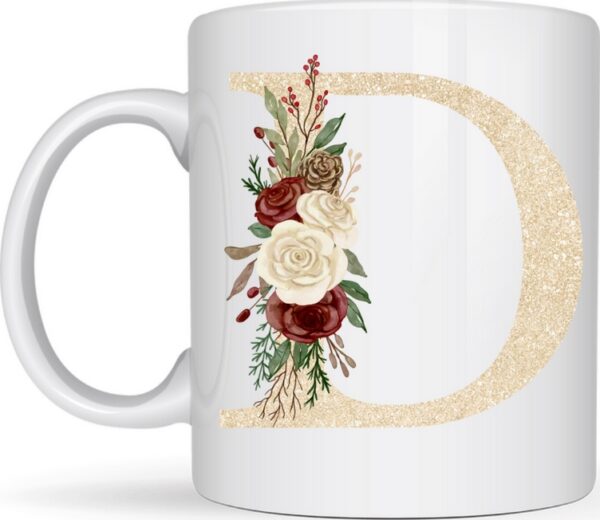 Mug Lettre et Fleurs – Image 5