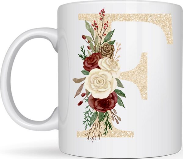 Mug Lettre et Fleurs – Image 7