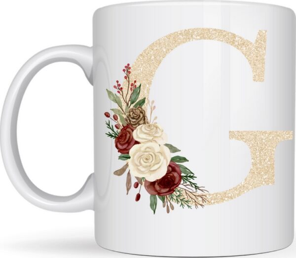 Mug Lettre et Fleurs – Image 8