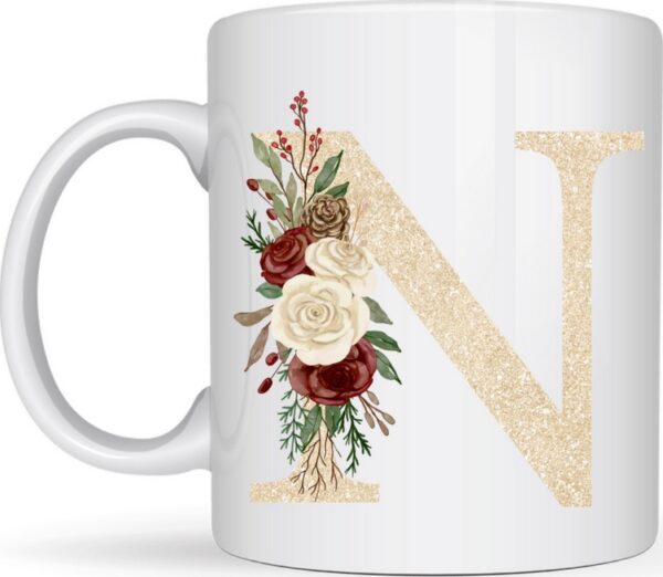 Mug Lettre et Fleurs – Image 13