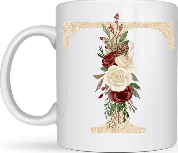 Mug Lettre et Fleurs – Image 18