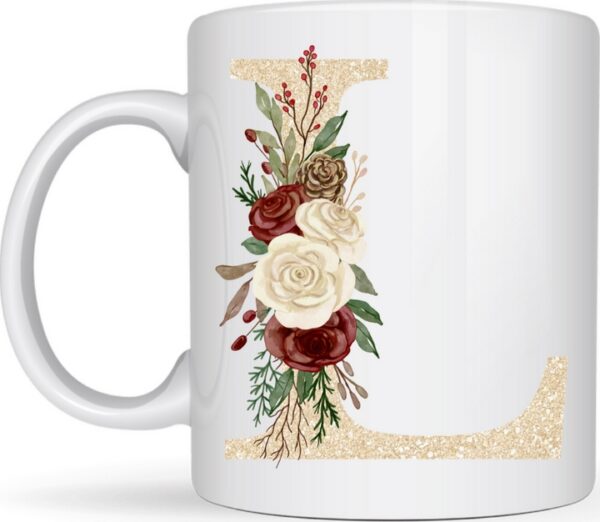 Mug Lettre et Fleurs – Image 11