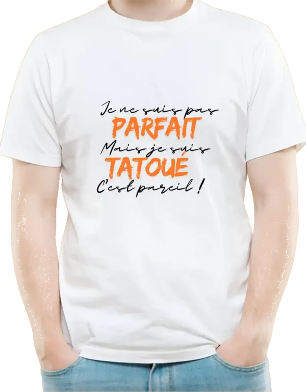 Homme tatoué Blanc