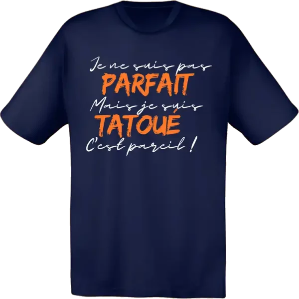 Homme tatoué Bleu foncé