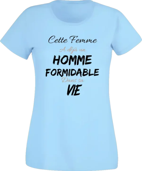 T-shirt Homme formidable Bleu clair
