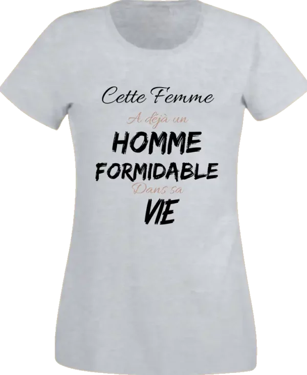 T-shirt Homme formidable Gris clair