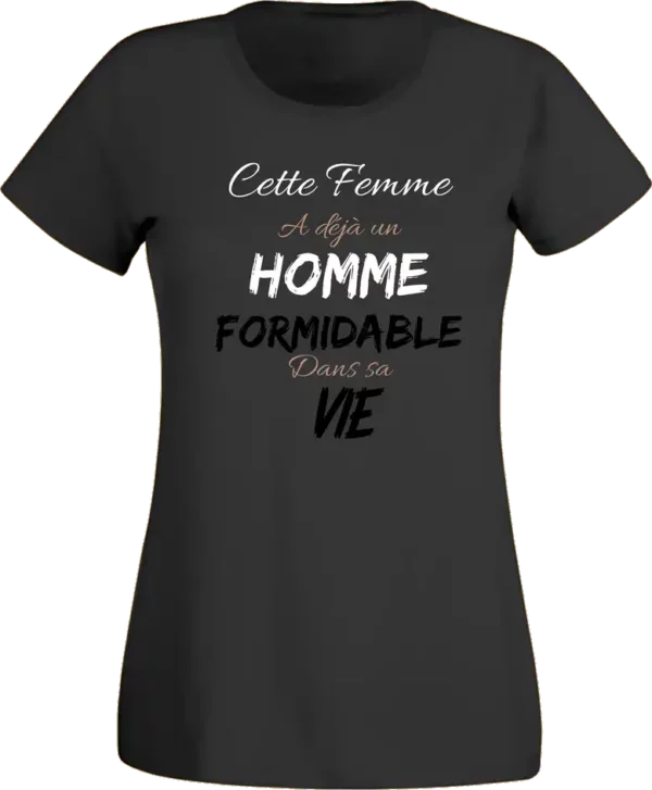 T-shirt Homme formidable Noir
