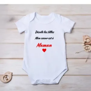 Body Bébé -  Cœur à Maman
