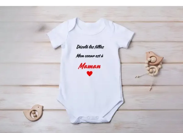 Body Bébé -  Cœur à Maman