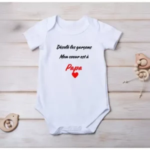 Body Bébé -  Cœur à Papa