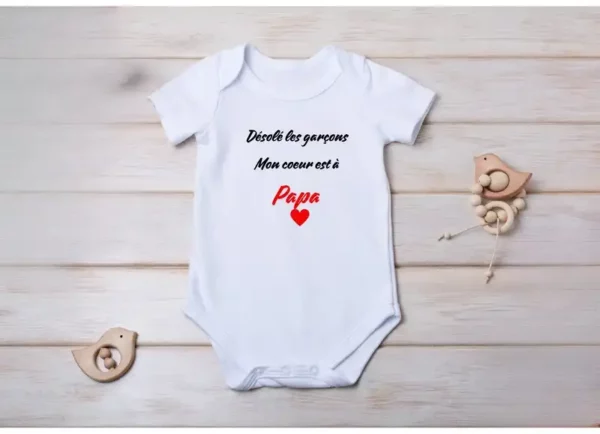 Body Bébé -  Cœur à Papa