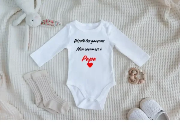 Body Bébé -  Cœur à Papa – Image 2
