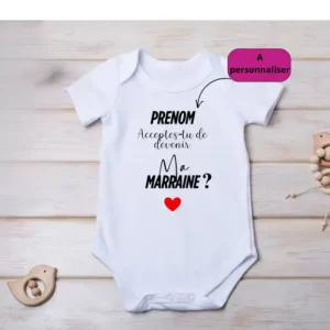 Body Bébé -  Acceptes tu de devenir ma marraine