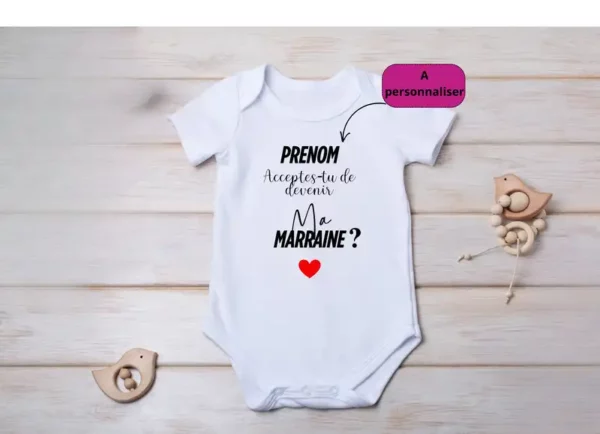 Body Bébé -  Acceptes tu de devenir ma marraine