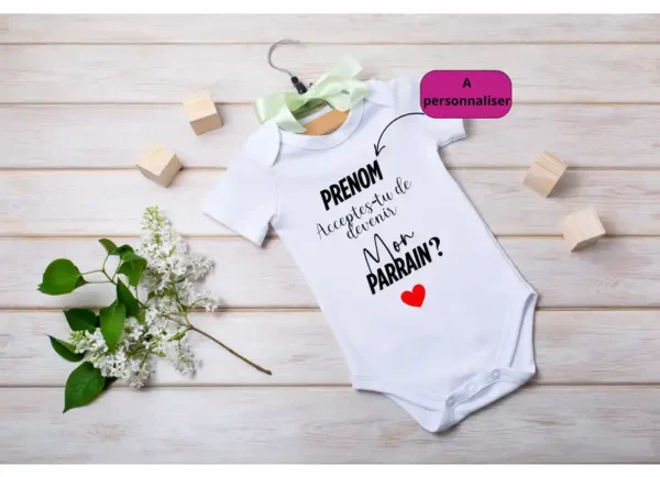 Body Bébé -  Acceptes tu de devenir mon parrain
