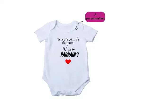 Body Bébé -  Acceptes tu de devenir mon parrain – Image 2
