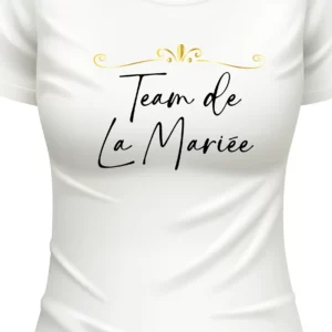 T-shirt Blanc pour Événement de Jeune Fille - Team de la mariée